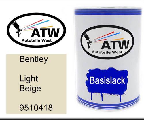 Bentley, Light Beige, 9510418: 500ml Lackdose, von ATW Autoteile West.